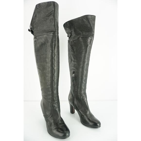 Sam Edelman Black Leather 'Sable' Over the Knee High Heel Boots size 5 New $249 - Picture 5 of 12